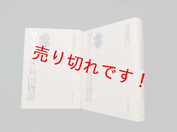 画像1: ワイマール共和国物語　上下2冊揃　有澤廣巳 (1)