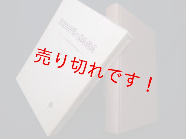 画像1: 社会的世界の意味構成―ヴェーバー社会学の現象学的分析　アルフレッド・シュッツ/佐藤嘉一 訳 (1)
