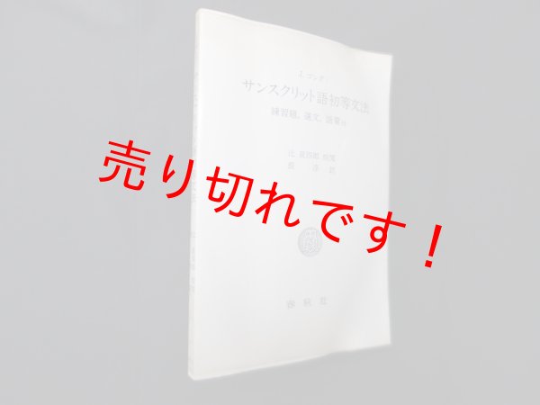 画像1: サンスクリット語初等文法 練習題、選文、語彙付　J.ゴンダ/辻直四郎 校閲/鎧淳 訳 (1)